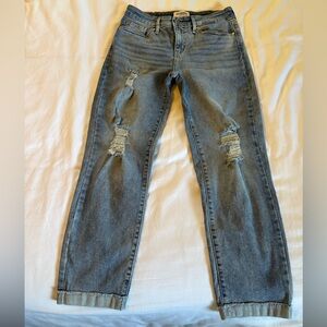 Denizen from Levi's Blue Distressed Ankle Jeans